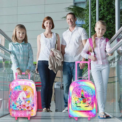 Kids Luggage for Boys Girls, Toddler Rolling Travel Carry on Suitcase with Wheels