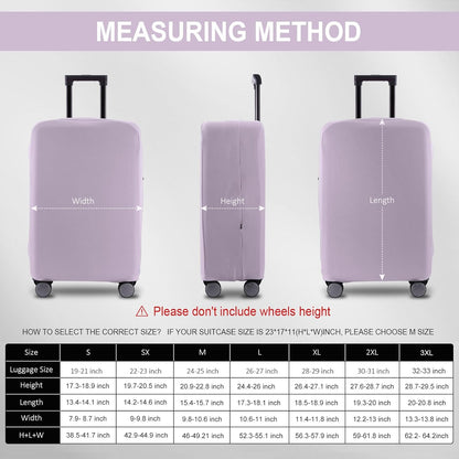 Travel Luggage Cover Suitcase Protector Scratch-Resistant Fit 19-31 Inch Suitcase, Not Included Suitcase (Lavender Purple, M(24-25 inch))