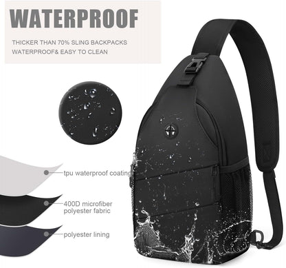 Crossbody Bags for Women Men Trendy Sling Bag Bakpack Casual Chest Bag with Convertible Shoulder Strap