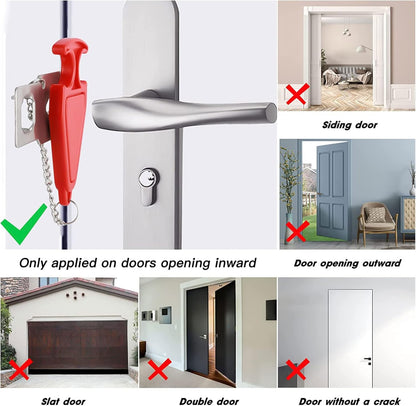 Upgraded Door Stop Alarm with Portable Door Lock 120 dB Travel Door Stopper Door Wedge Alarm,Dual Protection-with 3 Levels Sensitivity for Traveling Hotel Home Apartment College House