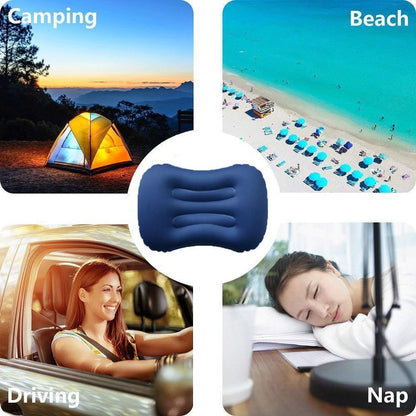 SUNYAO Ultralight Inflatable Camping Pillows - Compressible, Compact, Inflatable, Comfortable, Ergonomic Pillow for Neck & Lumbar Support While Camping,Backpacking,Hiking