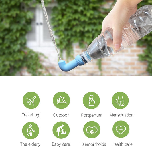 3 Pack Portable Bidet for Toilet, Travel, Hiking, Camping, Compatible with Every Bottle, Shattaf Bidet Sprayer