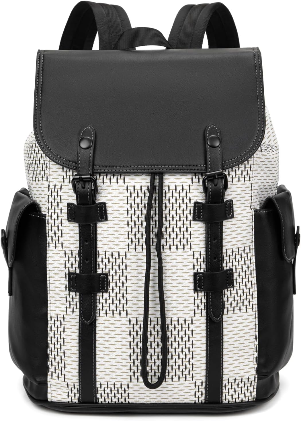 KingTo Laptop Backpack for Men Luxury Anti-Theft Travel Backpack Casual Business Waterproofing Computer Bag (A-White)