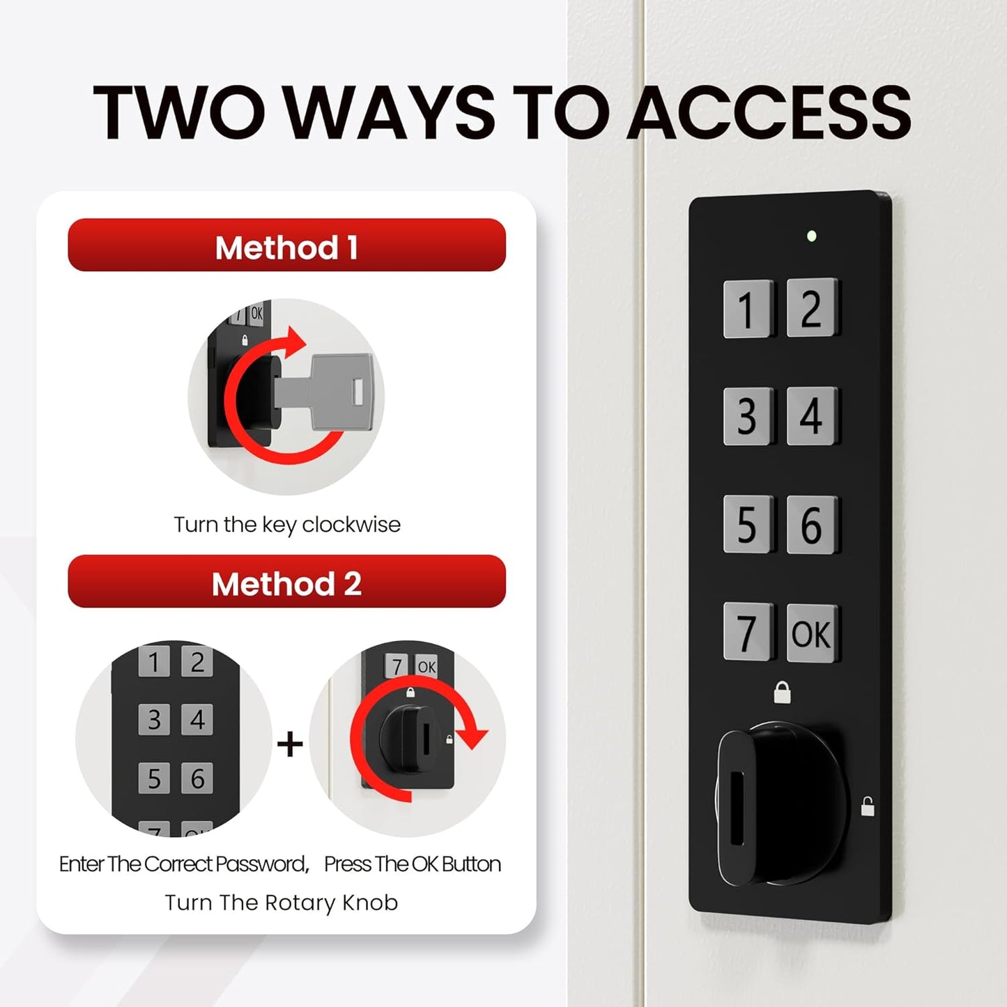 40 Keys Electronic Key Lock Box for Keys with Code, Private/Public/Password Hiding Mode Key Cabinet Wall Mount for Garage/Property Management Key Storage