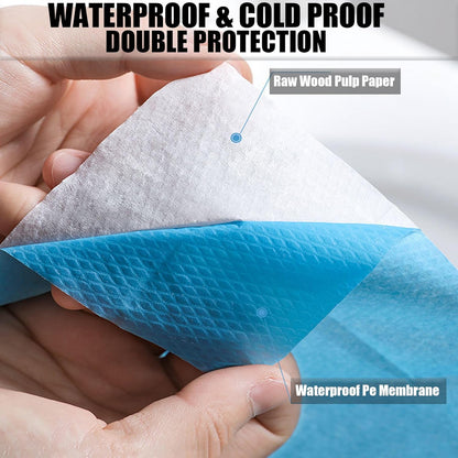 50 Pack Toilet Seat Covers Disposable 16x24 Inch XL Portable Toilet Liners Travel Seat Cover for Outdoors,Hotel, Hospital, Travel, Public Toilet Seat Cover (50pack, BLUE)