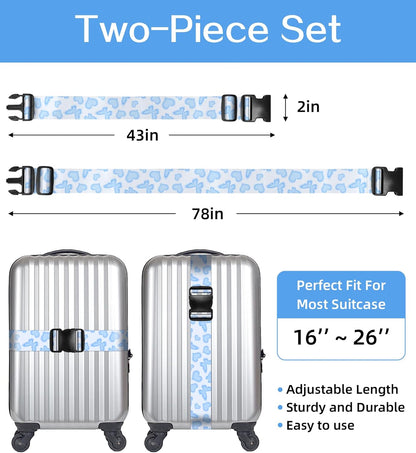 Luggage Straps for Suitcases Travel Belt Luggage Band Heavy Duty Traveling Luggage Identifier Cute Women Girls Unique Accesory,