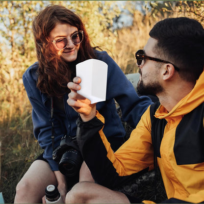 LemonRoad Silicone Folding Camping Cup Card Design Collapsible Silicone Travel Cup Waterproof 250 ml for Camping Outdoors International Travel(Blue)