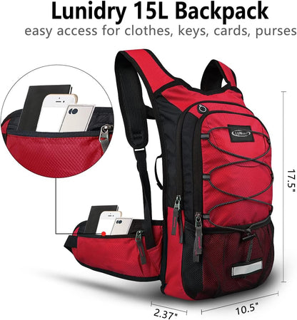 Insulated Hydration Pack Backpack with 3L BPA Free Leak-Proof Water Bladder, Keep Liquids Cool for Up to 5 Hours, Daypack for Hiking, Running, Cycling, Hunting, Climbing