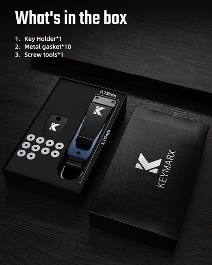 Key Organizer for Men Compact Key Holder Minimalist Key Case Metal Key Chain Key Holder for Keychain Secures 2-5 Keys