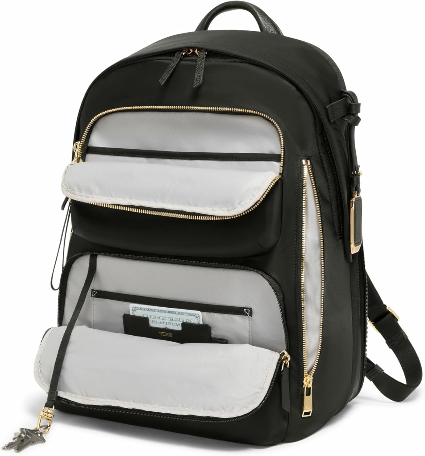 TUMI - Voyageur Montana Backpack - Stylish Travel Backpack for Women - For Business, Work - Fits up to 16" Laptops - Black/Gold