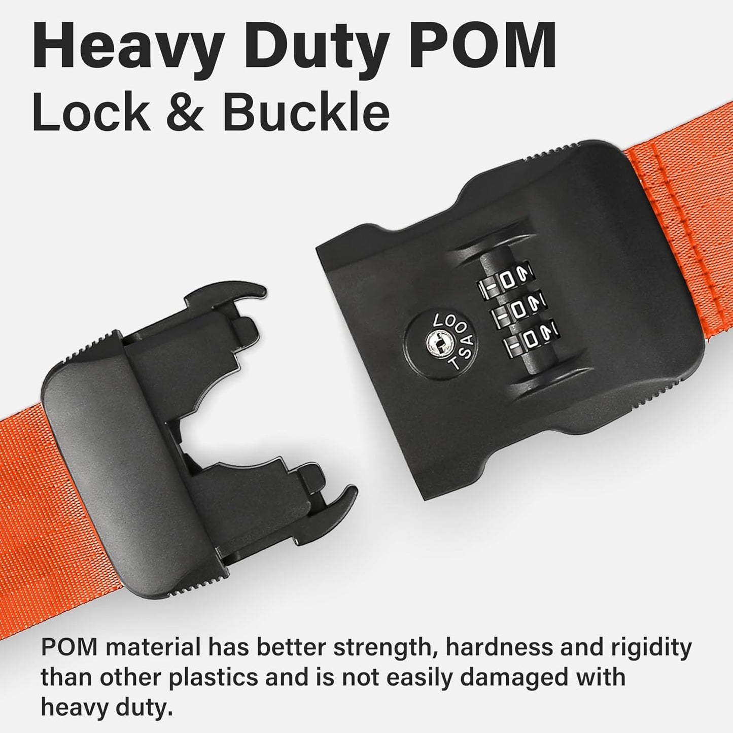 Luggage Straps, Orange TSA Approved Luggage Strap Belt with Combination Lock for Suitcases, 2 Pack Adjustable Heavy Duty Cross Suitcase Straps with Name Tags for Travel, Carry On Bags, Protect Luggage