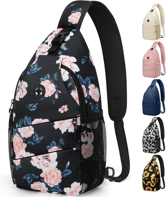 Crossbody Bags for Women Men Trendy Sling Bag Bakpack Casual Chest Bag with Convertible Shoulder Strap