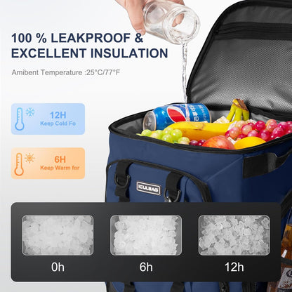 Beach Cooler Backpack for Men 36cans Insulated Backpack Cooler Lunch Bag for Women Camping Hiking Picnic Travel for 18 Hours Cooling 30L