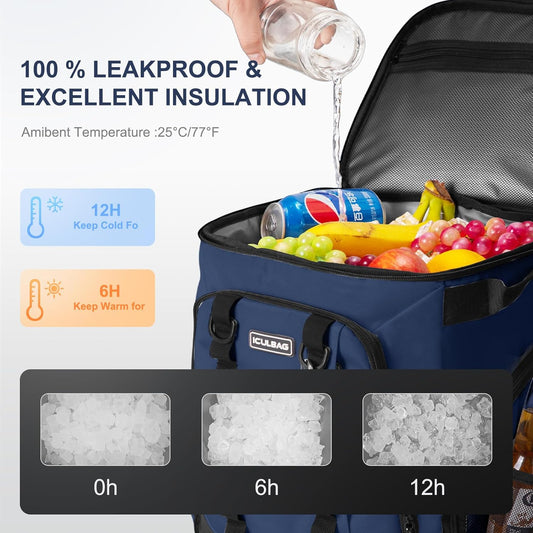 Beach Cooler Backpack for Men 36cans Insulated Backpack Cooler Lunch Bag for Women Camping Hiking Picnic Travel for 18 Hours Cooling 30L