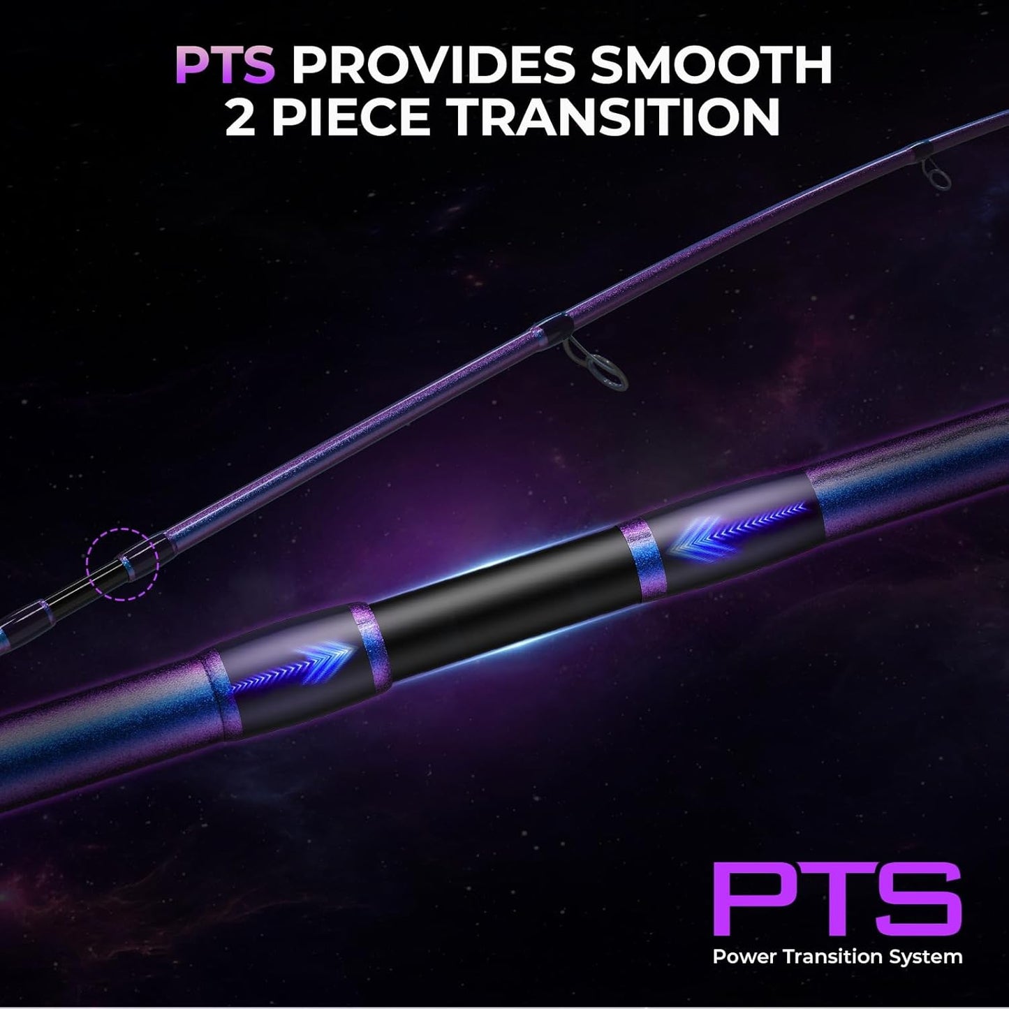 KastKing Royale Legend Pro Technique Bass Fishing Rods, KastFlex IM7 Graphite Blanks, Fuji FazLite Guides, SlipLock Technology Handles, PTS Power Transition System, Custom Foregrip and Hook Keeper