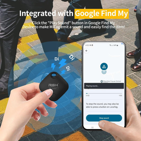 Air Tracker Tag 4 Pack for Android Luggage Tracker Tags Works with Google Find Hub, Bluetooth Tracker Smart Key Finder and Item Locator for Luggage, Backpack, Suitcases, Replaceable Battery