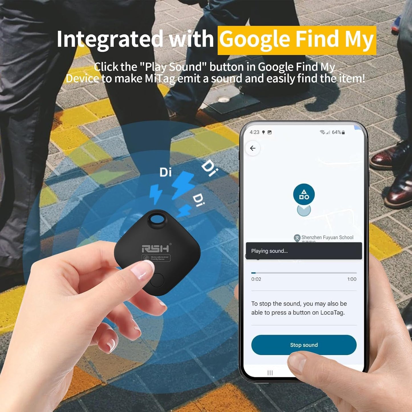 Air Tracker Tag for Android 4 Pack Luggage Tracker Tags Works with Google Find Hub App(Not for iOS) Bluetooth Tracker Key Finder and Item Locator for Luggage, Backpack, Suitcases, Replaceable Battery