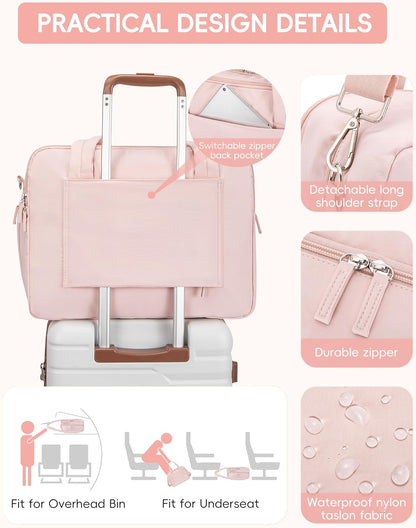 CLUCI Duffle Bag for Business Travel, Weekender Puffer Carry On With Shoe Compartment, Overnight Women's Bag With Laptop Storage