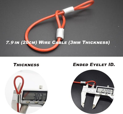 15 pcs 7.9 inch 3mm Thickness Stainless Steel Wire Cable - Image 2