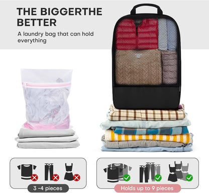 4 PCS Set Compression Packing Cubes for Travel, Lightweight Packaging Organizer Bags for Carry On Space Saving, Travel Essentials Cubes for Suitcase Backpack, Black