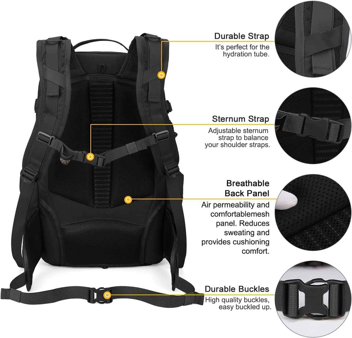 Mardingtop 35L Molle Tactical Military Backpack for Men，Cordura Backpack for Hiking,Camping,Survival