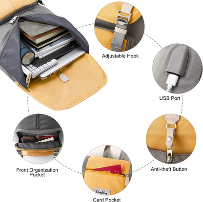 17" Laptop Backpack for Girls & Boys Teens, College Bookbag High School Backpack with USB Charging Port for Women & Men