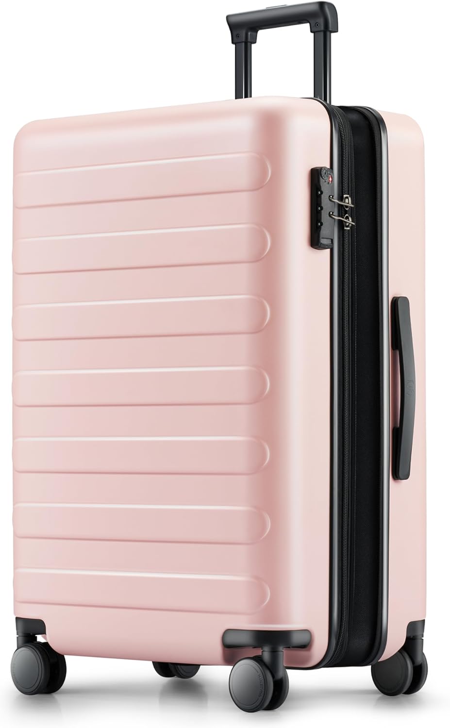 Carry on Luggage 22 X 14 X 9 Airline Approved, 20 Inch Luggage for 3-5 Days Travel, Double Spinner Wheels, 100% Hardshell PC, TSA Lock (00-Pink (Expandable), Checked 28-Inch)