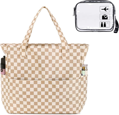 Beach Pool Bags Tote for Women Ladies Large Gym Tote Carry On Bag With Wet Compartment for Weekender Travel Waterproof