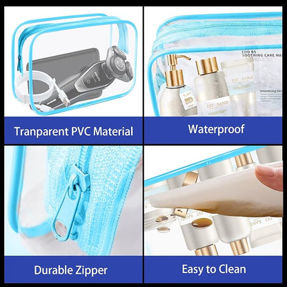 16 Pieces Clear Cosmetic Bags, PVC Clear Pouch - Image 4