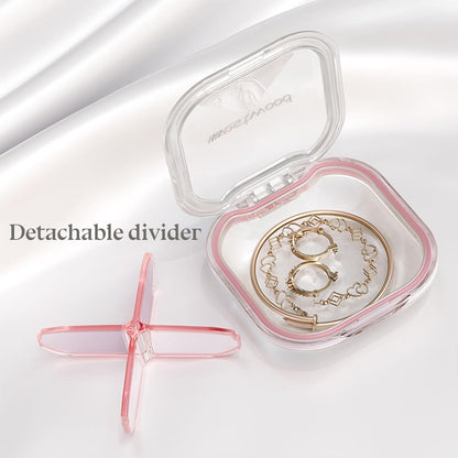 1 Pack Small Green Pill Organizer, 4 Compartments, Compact Stylish Cute Travel Camping Pill Box Daily Medicine Pill Case, Portable and Moistureproof to Store Vitamins, Medication and Supplements