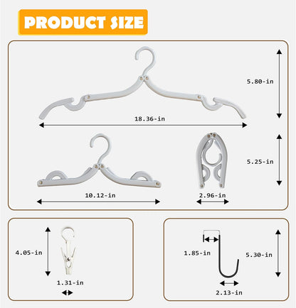 Over The Door Hooks Hanger,Foldable Portable Folding Hangers,Hanging Rack,Clips,Essentials for Cruise,Vacation,Camping,RV,Road Trip,Hotel,Business Travel, Student Apartment (Pink Box)