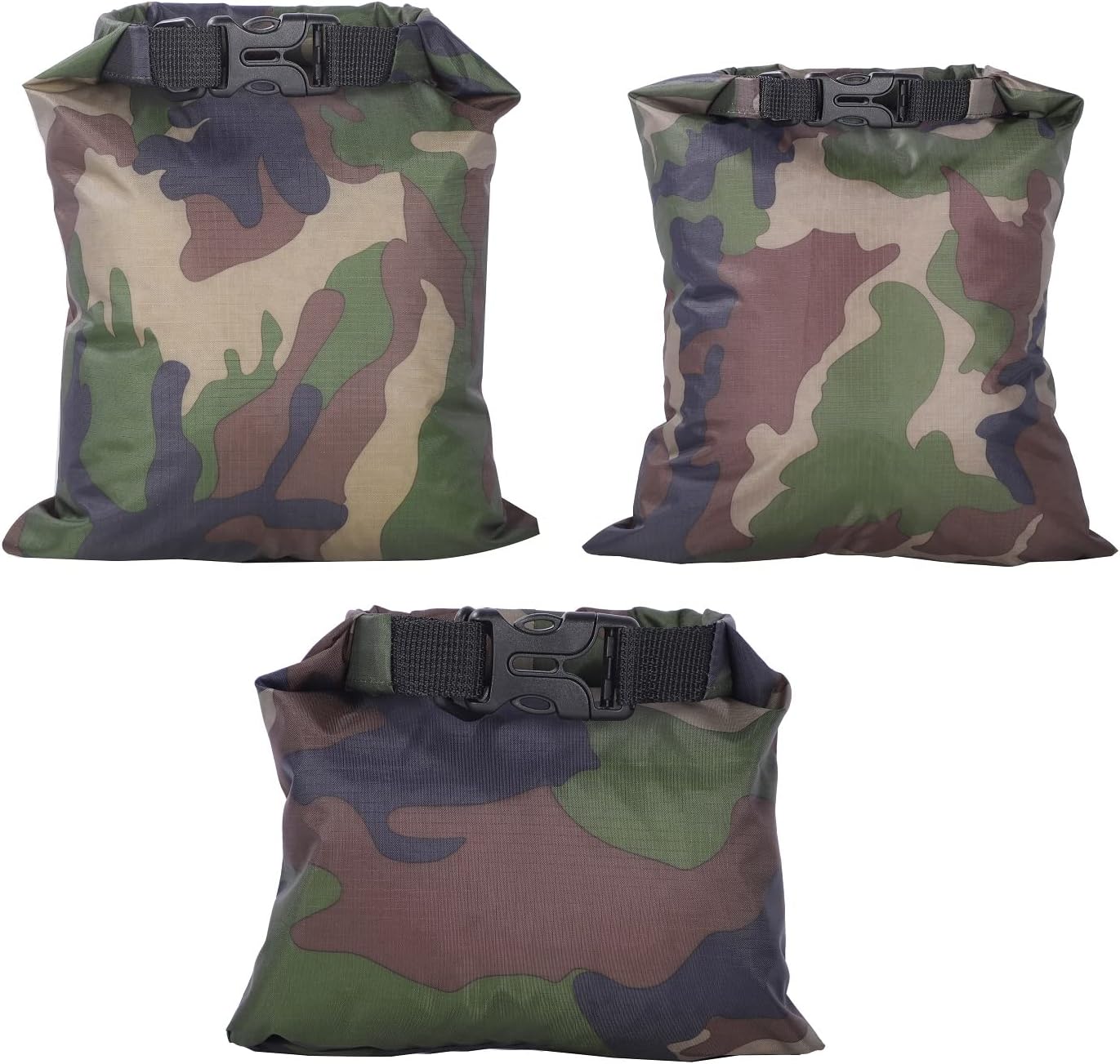 Pimoys 6 Pack Waterproof Dry Sacks, Lightweight Outdoor Dry Bags Ultimate Dry Bags for Kayaking Rafting Camping (8L, 5L, 3.5L, 3L, 2.5L, 1.5L)