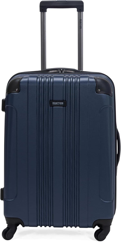 Kenneth Cole REACTION Out of Bounds Lightweight Hardshell 4-Wheel Spinner Luggage, Naval, 24-Inch Checked