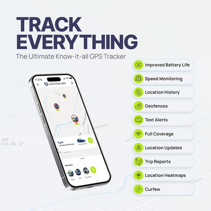 Lightning GPS GL300 GPS Tracker for Vehicles – Real-Time Location Tracking, Anti-Theft & Fleet Management, Speed & Mileage Monitoring, Wireless Hidden Device for Cars & Trucks – Subscription Required