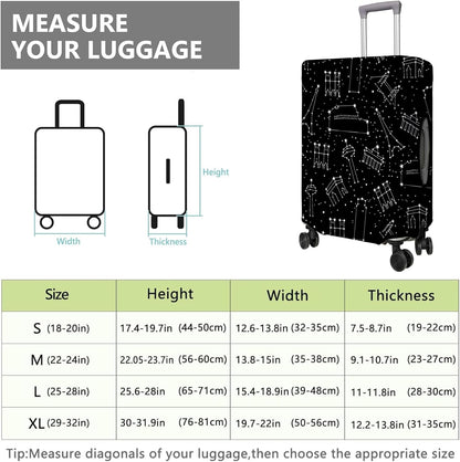 Travel Luggage Cover Suitcase Protector Fits 18-32 Inch Wheel Covers PatternedTravel Related Items Flower Luggage Protector Elastic L