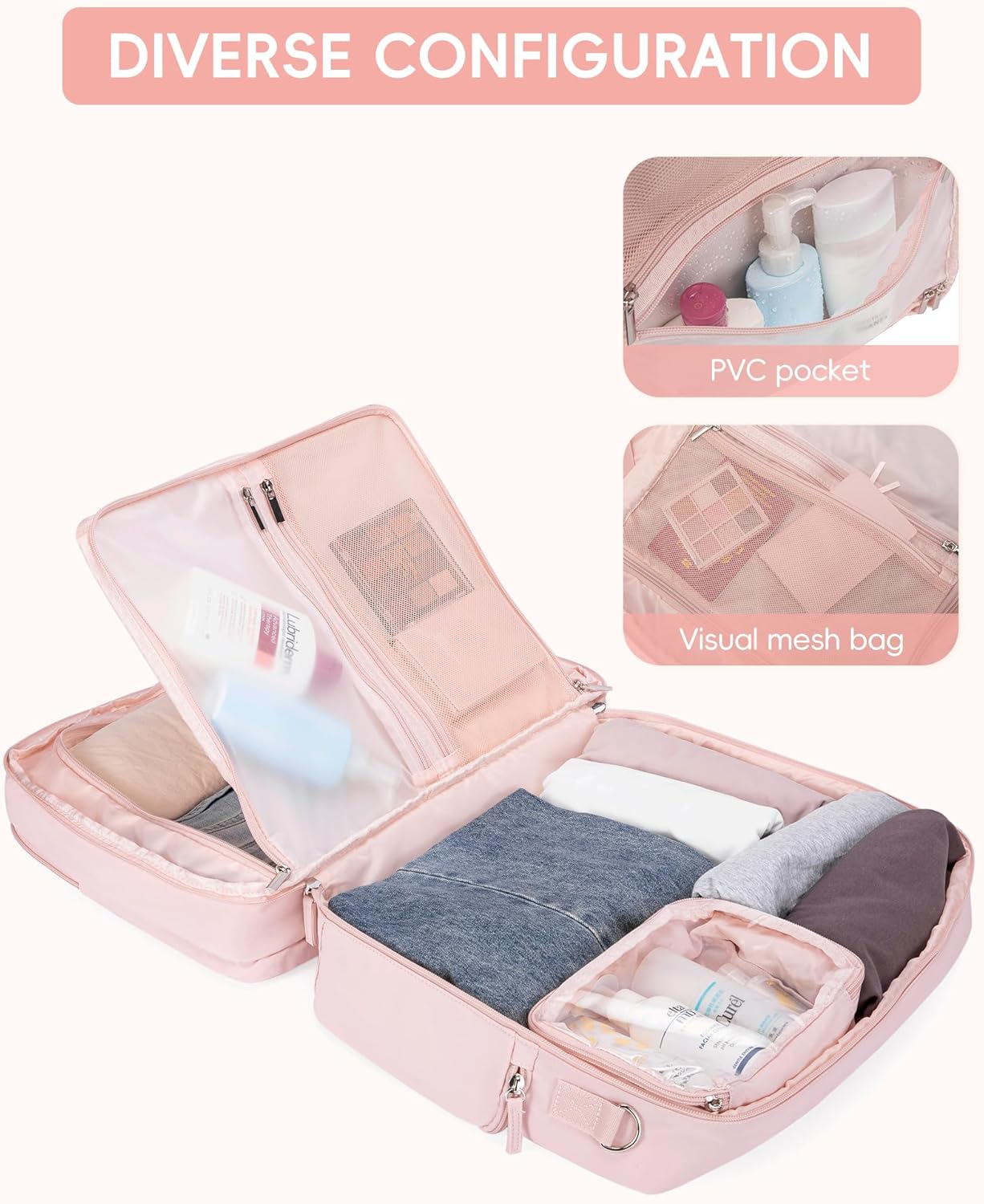 CLUCI Duffle Bag for Business Travel, Weekender Puffer Carry On With Shoe Compartment, Overnight Women's Bag With Laptop Storage