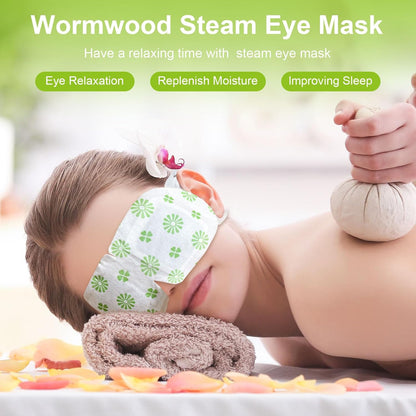 20 Packs Steam Eye Mask, Wormwood Steam Eye Masks Disposable, Self-Heating Relief Heated Eye Mask for Fatigue, Perfect for Home, Sleep, Spa & Travel
