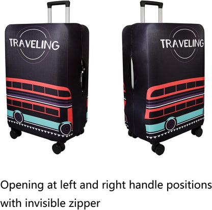 WUJIAONIAO Travel Luggage Cover Baggage Suitcase Cover Protector Skins 18-32 Inch (TRAVELING, M (for 22-24 inch luggage))