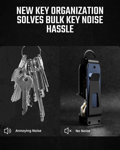 Key Organizer Compact Key Holder Metal Key Chain Minimalist key case key holder for keychain Secures 1-5 Keys