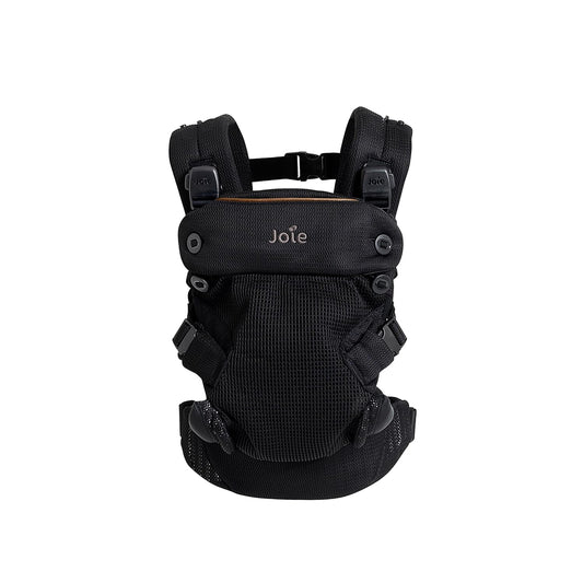 Joie Savvy Air 4-in-1 Mesh Baby Carrier – Breathable, Ergonomic Baby Carrier with 4 Carry Positions, Cooling Mesh Fabric, Padded Straps, and Lumbar Support (Coal)
