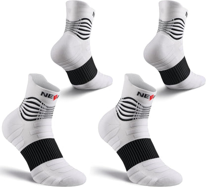 NEENCA Medical Compression Socks for Women & Men Circulation—2 Pairs, Ankle Compression Stockings for Pain Relief, Plantar Fasciitis, Swelling, Running, Nurses, Travel, Pregnancy, Flying. 20-30 mmHg