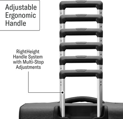 Samsonite UpLIFT Lightweight Medium Checked Softside Luggage with Spinner Wheels - Expandable - Airline-Approved, Polyester Soft Suitcase for Ultra Light Travel - Black