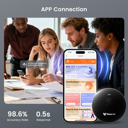 AIKYA AI Language Translator Device, Upgraded AI Translator, 135+ Language Translator, Real-time Voice/Photo/Recording Translation, BT5.4, Instant Language Translator for Travelling Business Study