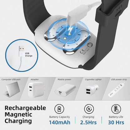 EmeTerm Fashion FDA-Cleared Relieve Nausea Electrode Stimulator Morning Sickness Motion Travel Sickness Vomit Relief Rechargeable No Gel Drug Free Wrist Bands Without Side Effects