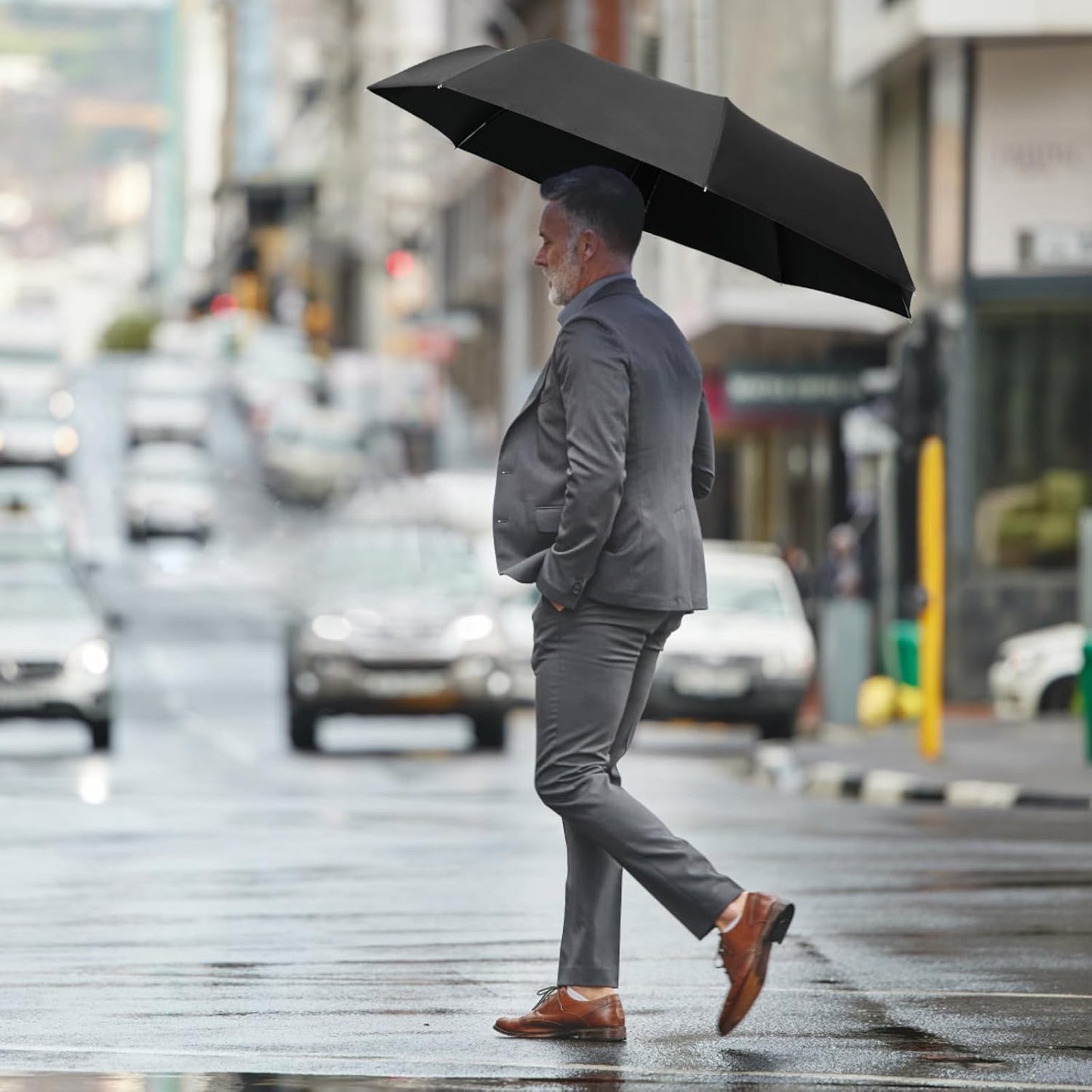 Cuby UV Sun Umbrella Compact Folding Umbrella lightweight Portable Manual Travel Umbrella for Rainproof & 99% UV Protection with Black Anti-UV Coating