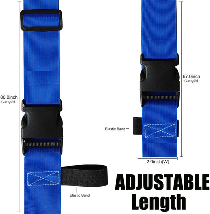 Luggage Straps for Suitcases TSA Approved-2 Pack Bright Personalized Luggage Belt Strap for Suitcase/Carry On Bag Luggage Accessories for Travel (Blue)