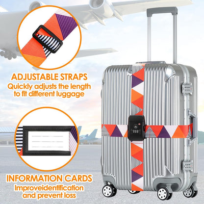 Adjustable Travel Luggage Strap Suitcase Belt Travel Bag Accessories 1.96 in W x 6.23 ft L