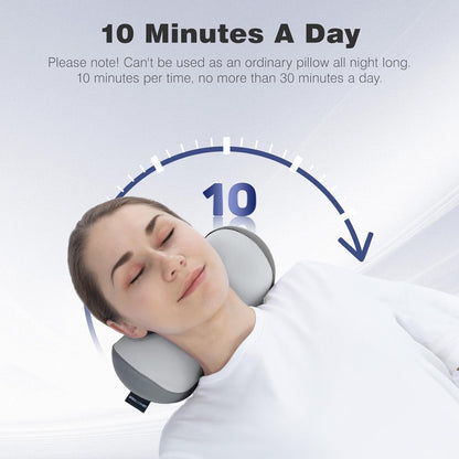 Neck Cervical Pillow Cervical Traction Device Lumbar Support Memory Foam Roll Pillow Muscle Relief Shoulder Pain Relaxer Grey