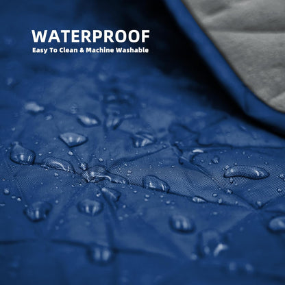 Outdoor Waterproof Blanket, Foldable Fleece Stadium Blanket for Outdoor Sports Event, Camping, Concerts, Car, Pet, Picnics - Windproof, Wearable, Machine Washable 80" x 58"