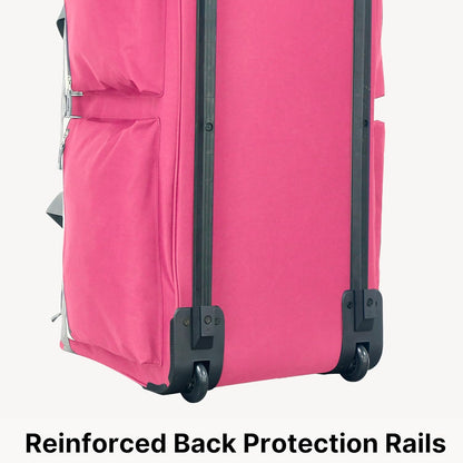 Olympia U.S.A. 22 inch Carry On 8 Pockets Wheeled Rolling Duffel Bag Water Resistant Luggage Lightweight Travel Suitcase with Retractable Handle